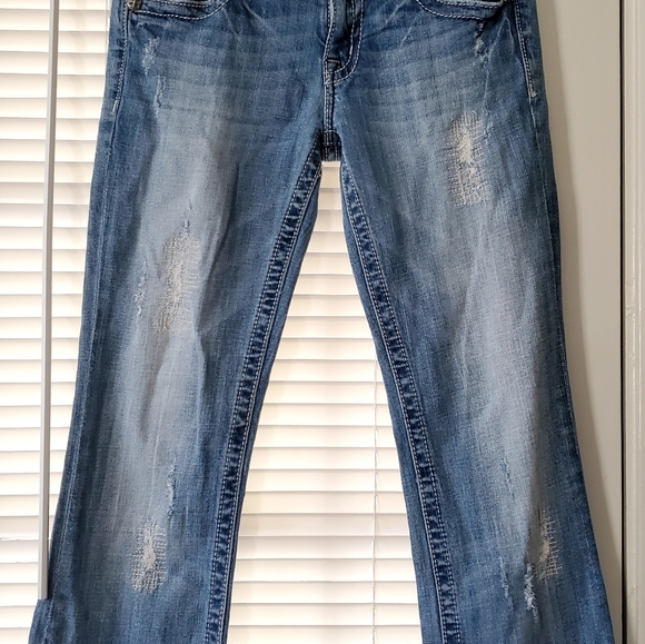 MISS ME Womens Bootcut distressed Jeans 28 - Picture 2 of 14